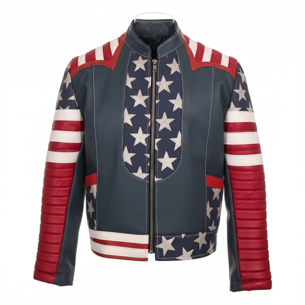 Kaptain Leather Designs Custom Patriotic Women's Jacket